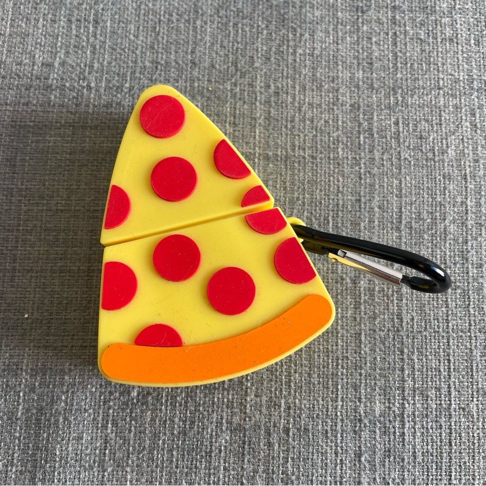 Silicone AirPods Case Shaped Like A Slice Of Pizza